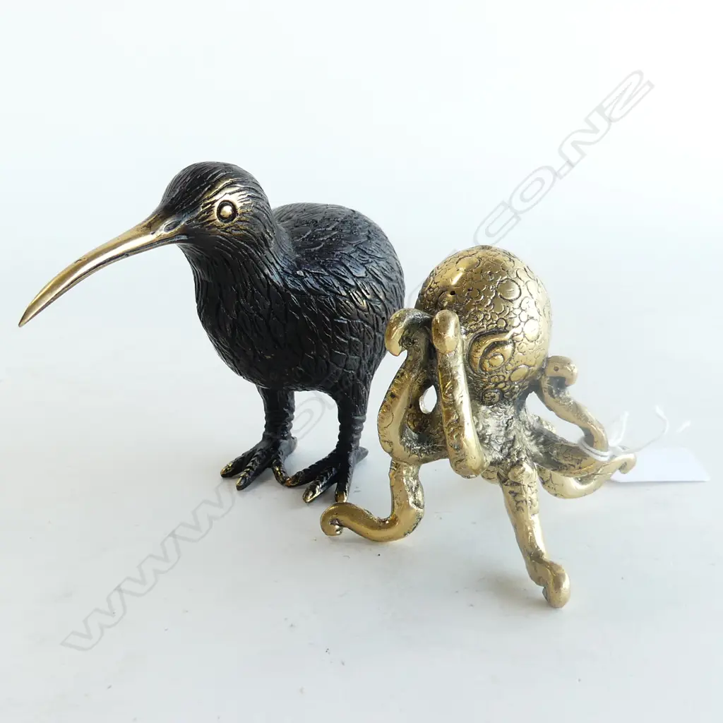 SMALL BRONZE KIWI + OCTOPUS H.80mm Image 1++