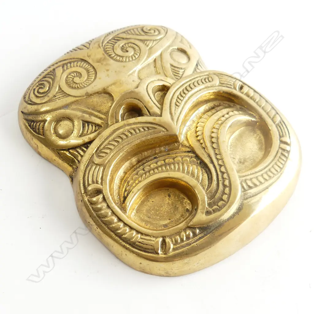 BRASS MAORI TIKI FACE H.165mm Image 1++
