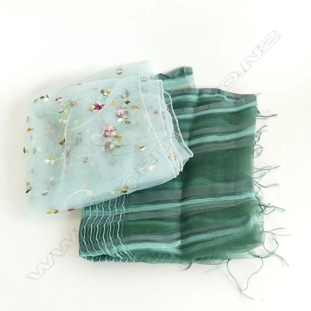 2 VINTAGE SCARVES; UNUSUAL DESIGNS Image 1++