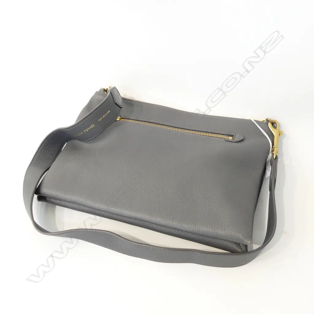 DEADLY PONIES GREY LEATHER HANDBAG Image 1++