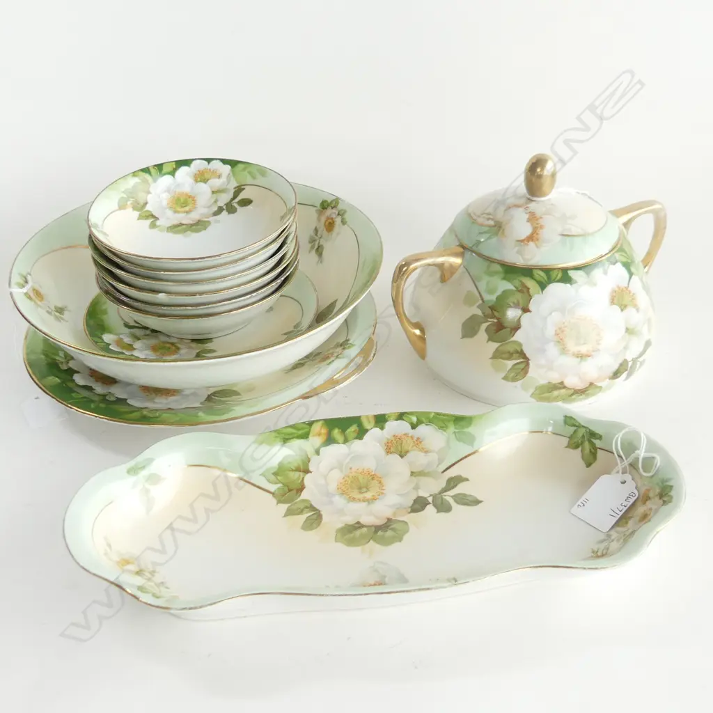 11 PCS OF ROYAL RUDOLSTADT CHINA, LIDDED 2-HANDLE BOWL, FRUIT SALAD BOWL & DISHES + 3 DISHES Image 1++