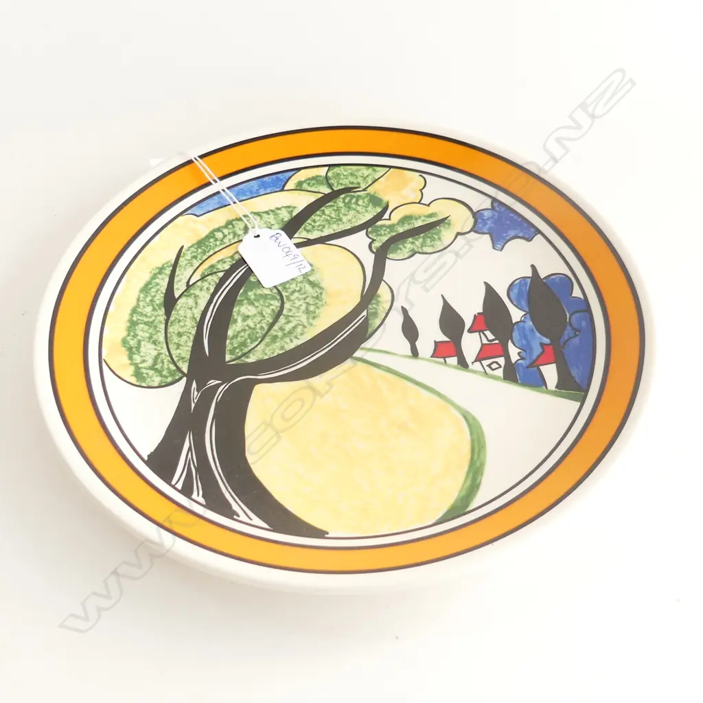WEDGWOOD CLARICE CLIFF 'MAY AVENUE' REPRO PLATE 260mm dia Image 1++