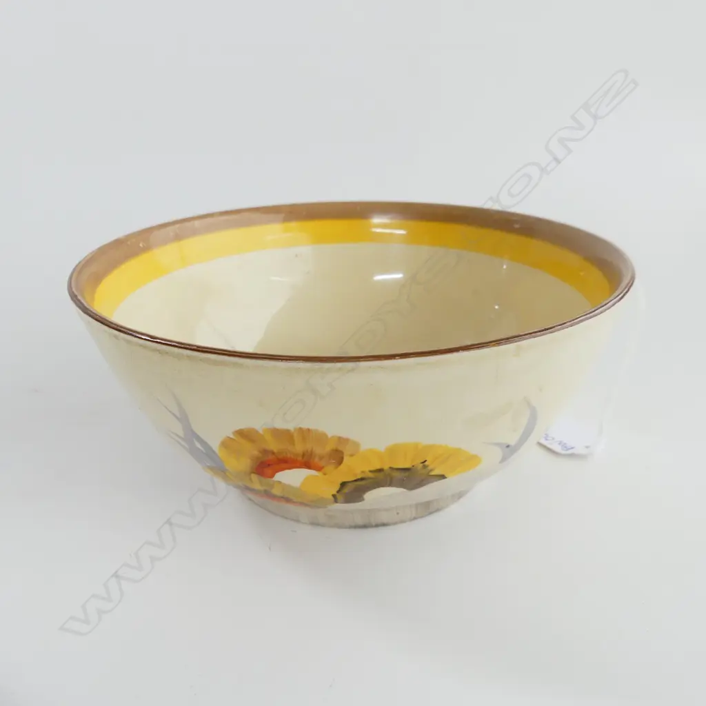 CLARICE CLIFF BIZARRE BOWL 190mm dia repair to int. rim Image 1++