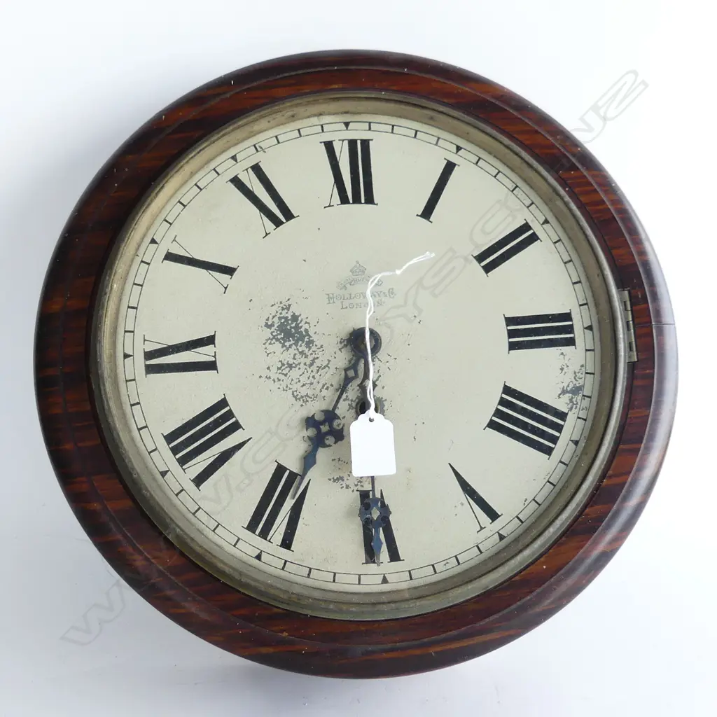 ANTIQUE HOLLOWAY WALL CLOCK 390mm dia Image 1++