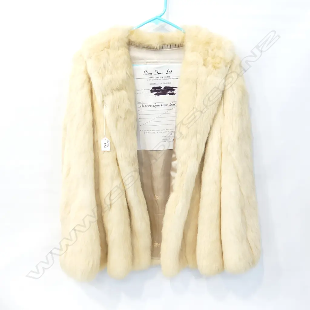 BLONDE POSSUM JACKET (with1985 insurance for $1000) Image 1++