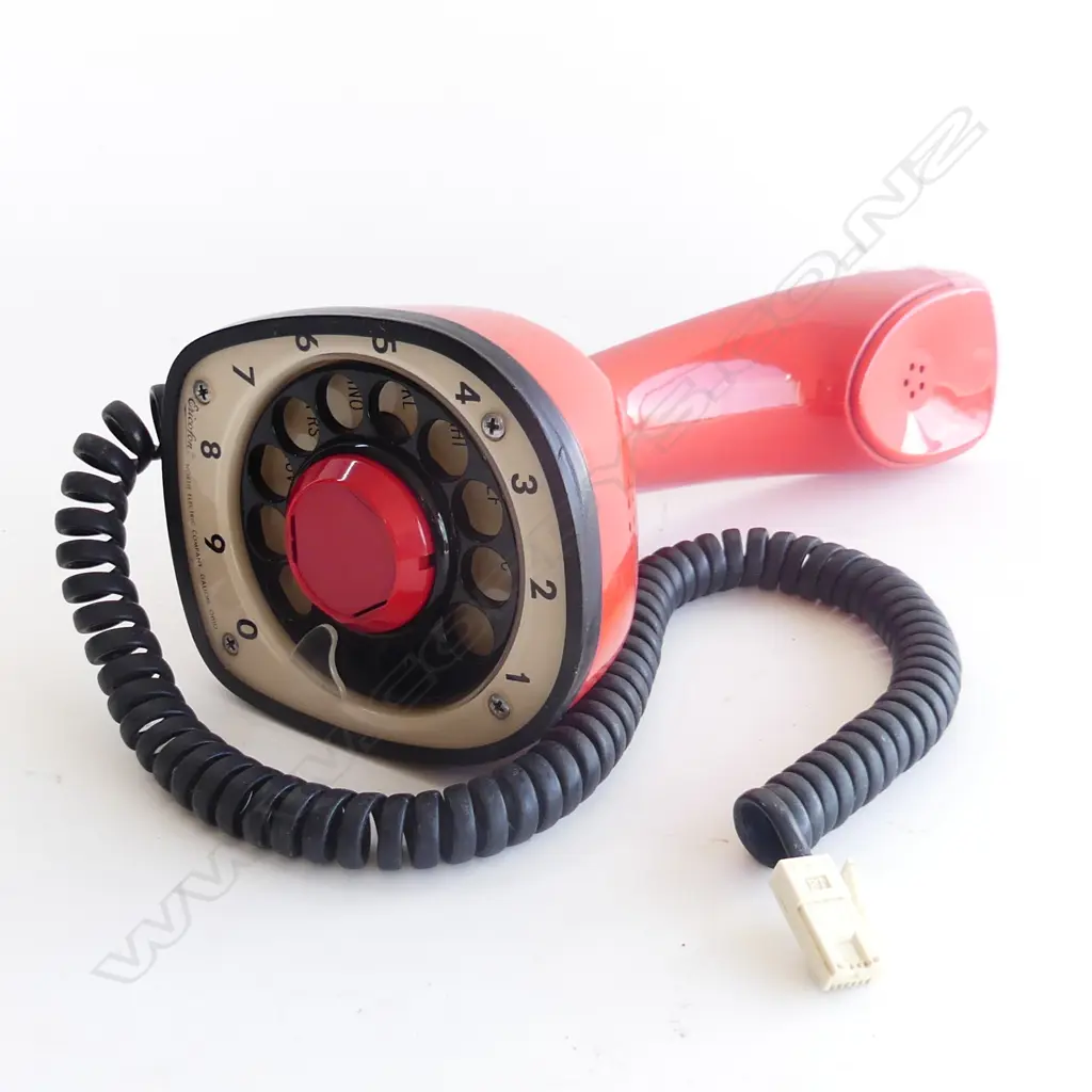 ERICOFON COBRA RETRO RED PLASTIC TELEPHONE DESIGN BY LM ERICSSON SWEDEN H.230mm IN WORKING ORDER Image 1++