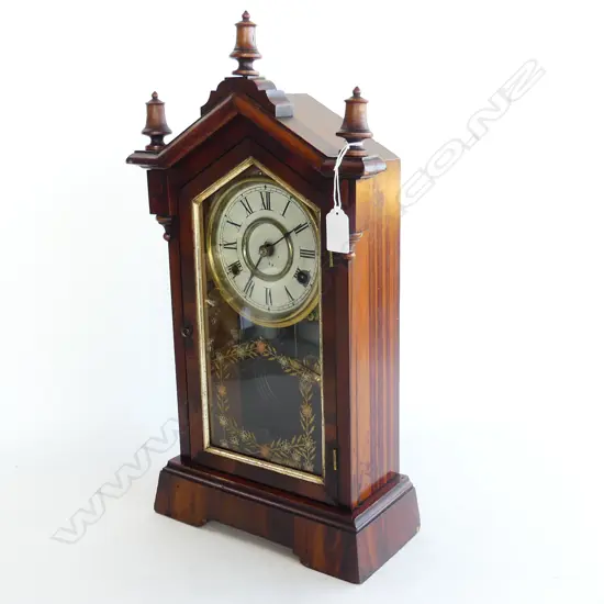 EDWARDIAN MANTLE CLOCK H490MM WITH KEYS