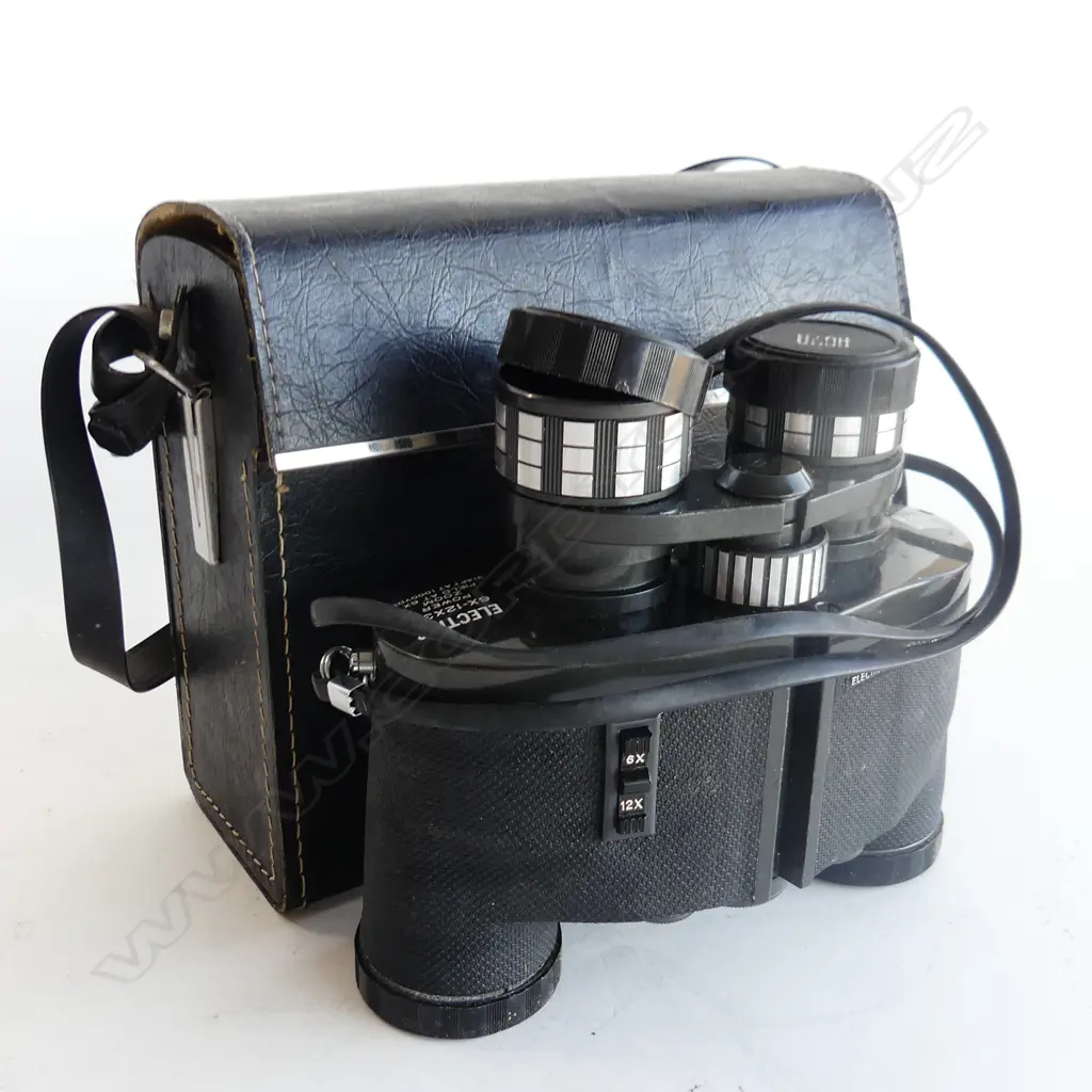 CASED PAIR OF HOYA BINOCULARS Image 1++