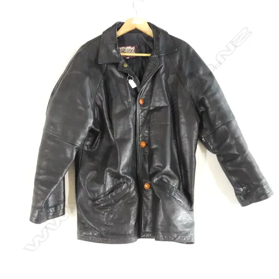 MENS BLACK LEATHER JACKET 'SCHEGGE' 