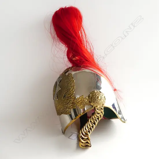 REPRODUCTION HORSE GUARDS HELMET w. RED PLUME H.450mm