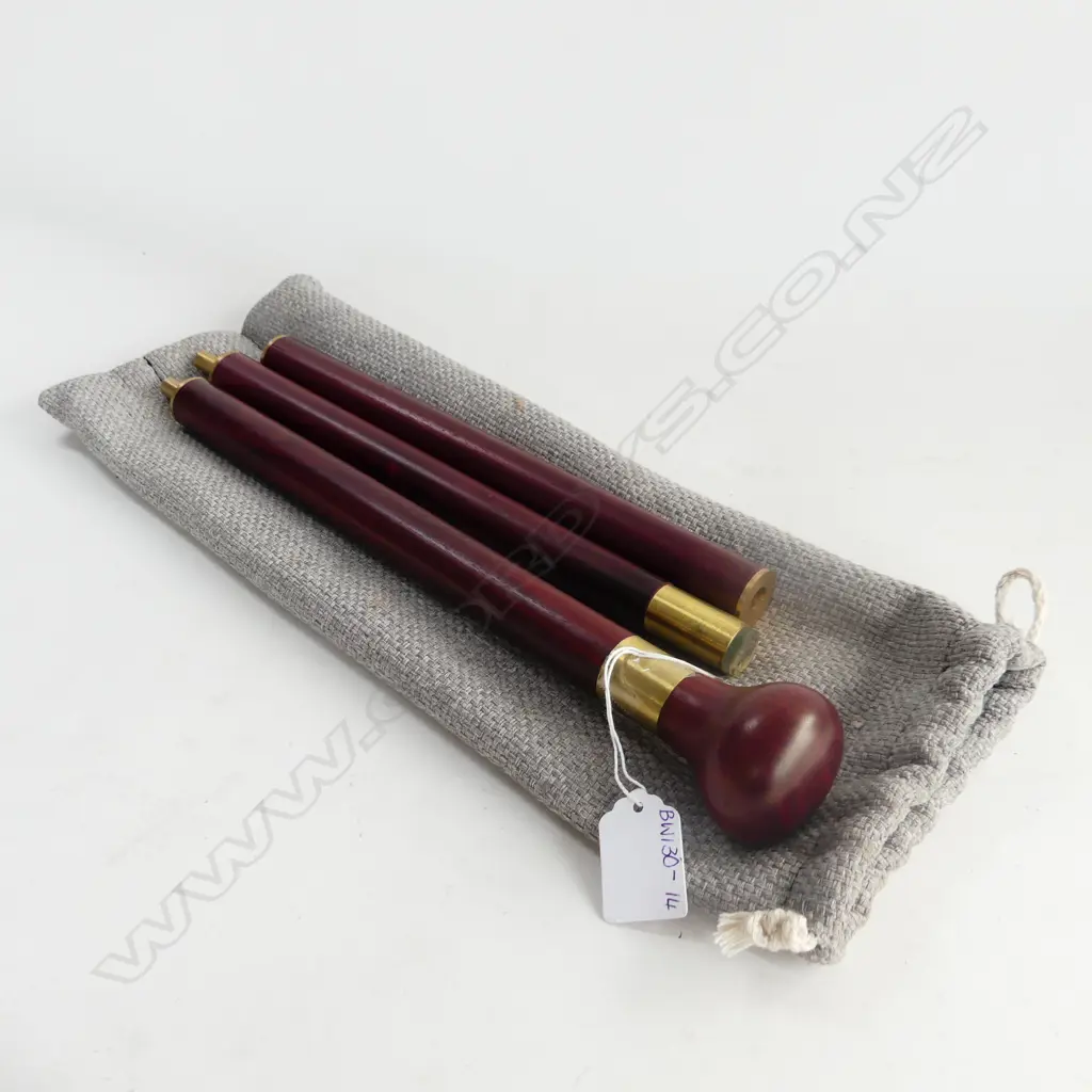 CHINESE ROSEWOOD WALKING STICK - 3 PCS Image 1++