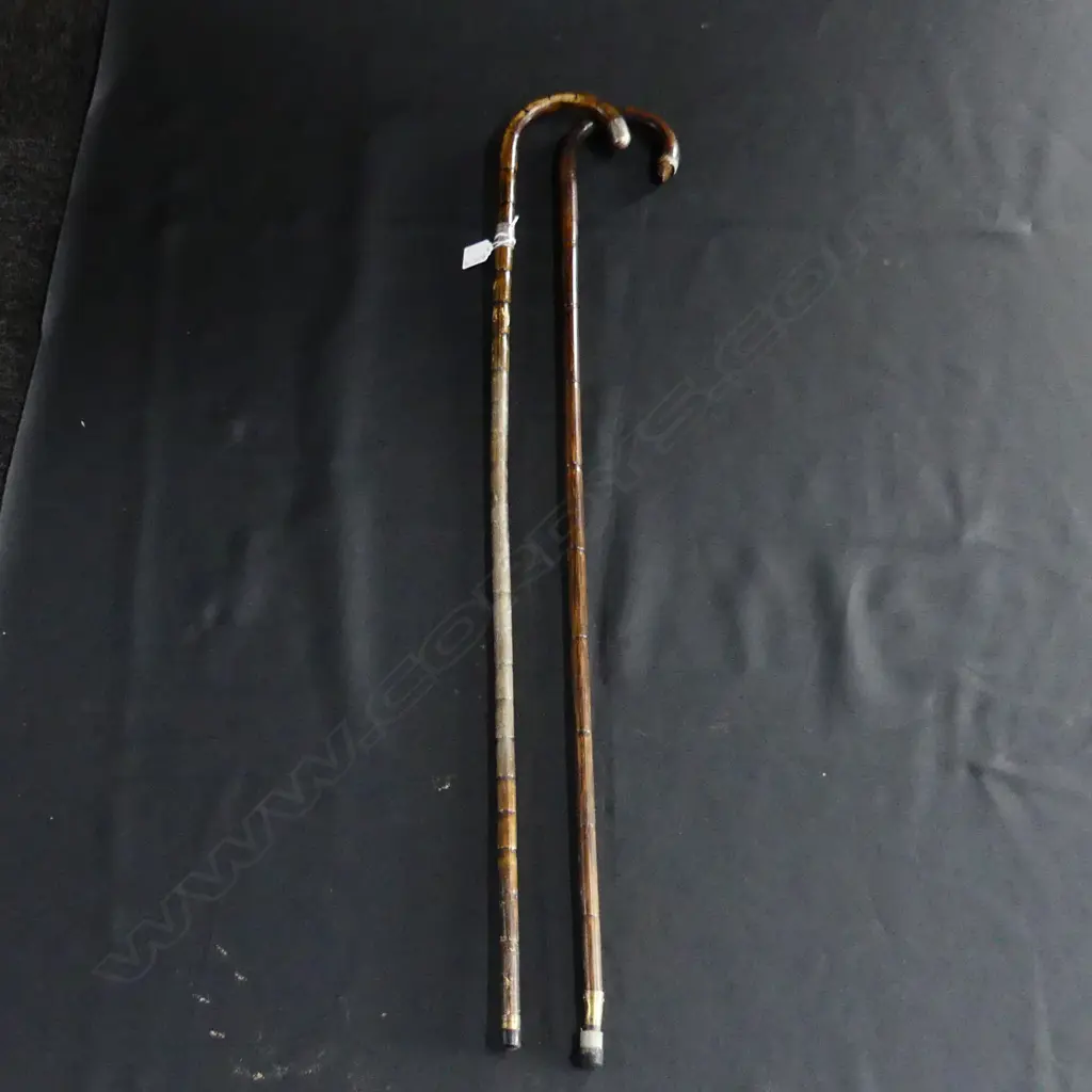 2 WALKING STICKS; STG TRIM & OTHER L.940mm Image 1++