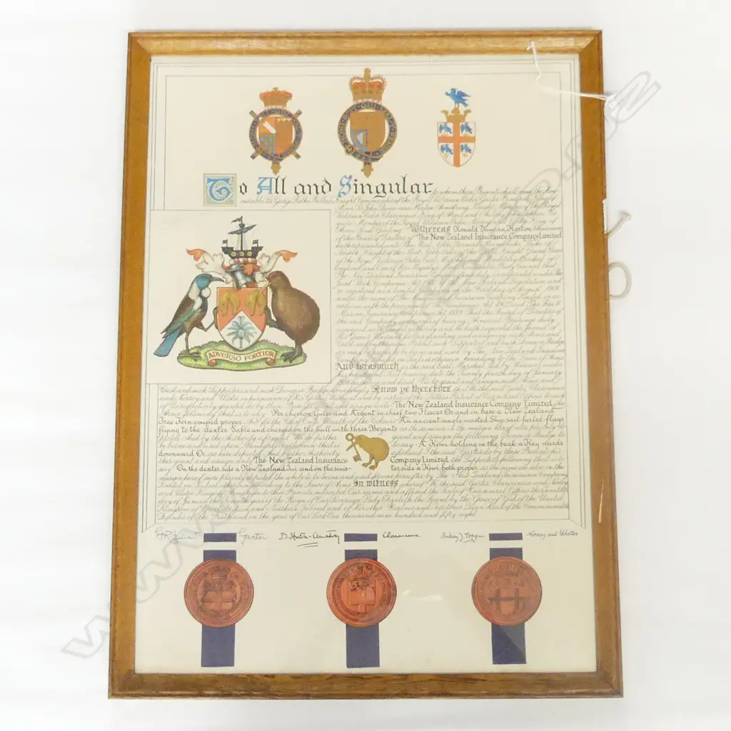 FRAMED NZ INSURANCE POSTER H640 W470MM Image 1++