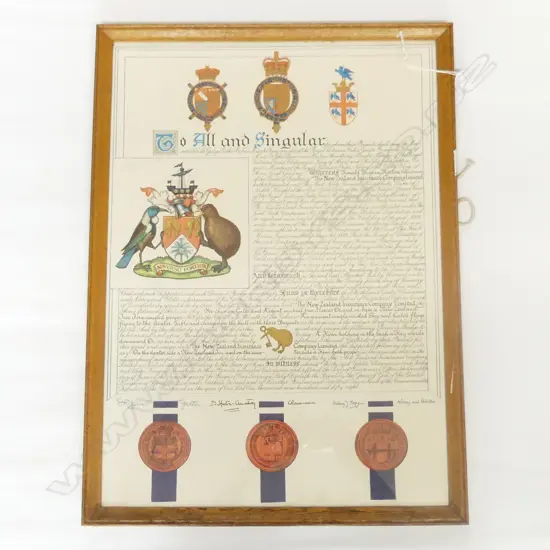 FRAMED NZ INSURANCE POSTER H640 W470MM