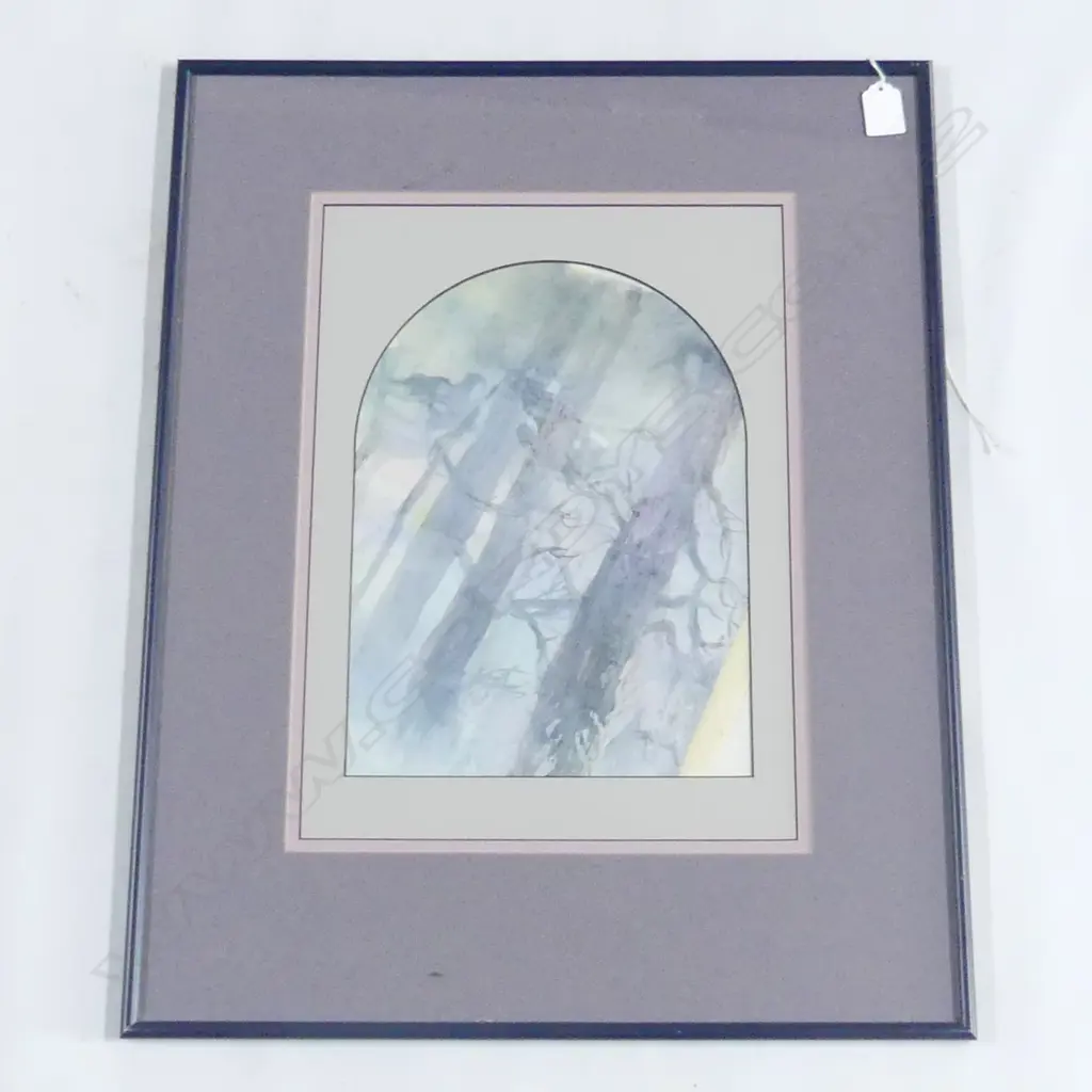 McLAUCHLAN, Cherie (NZ 1948-1992), Pines at Pauatahanui, W/C, 390mm x 260mm Image 1++