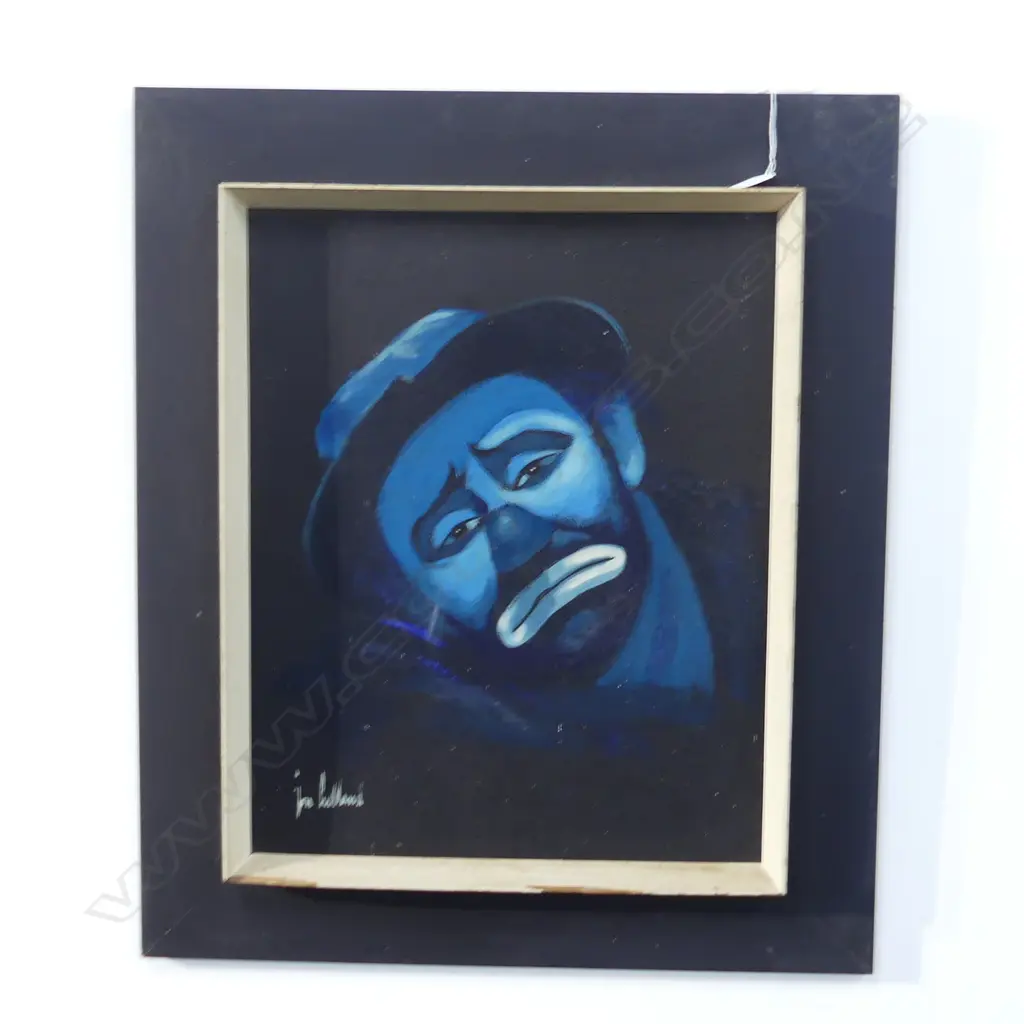 SAD CLOWN, OIL ON BOARD, SIGNED  390 X 490MM Image 1++