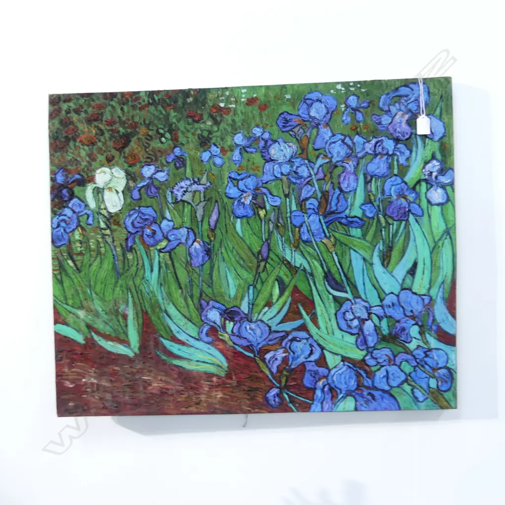 IRISES OIL ON CANVAS AFTER VAN GOGH 795 X 650MM BORER Image 1++