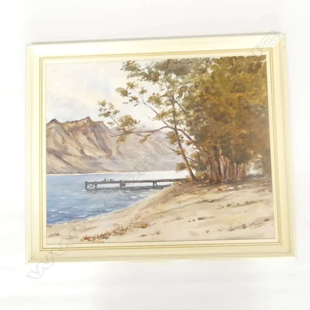 OIL LAKE WAKATIPU BY FRANK EDEN H480 L580MM Image 1++