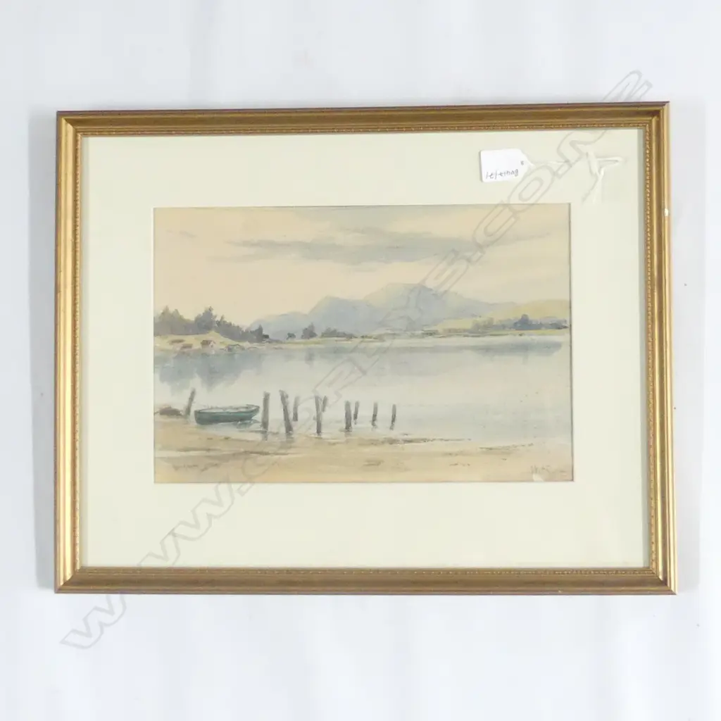 RUSH, William J. (UK 1872-1965), Lake Conaston, W/C, Signed, 210mm x 325mm Image 1++