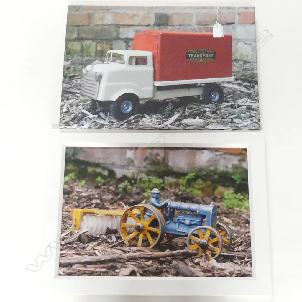 FRAMED FUN HO TRACTOR PHOTO  TRI-ANG TRUCK CANVAS (450 X 310MM) Image 1++