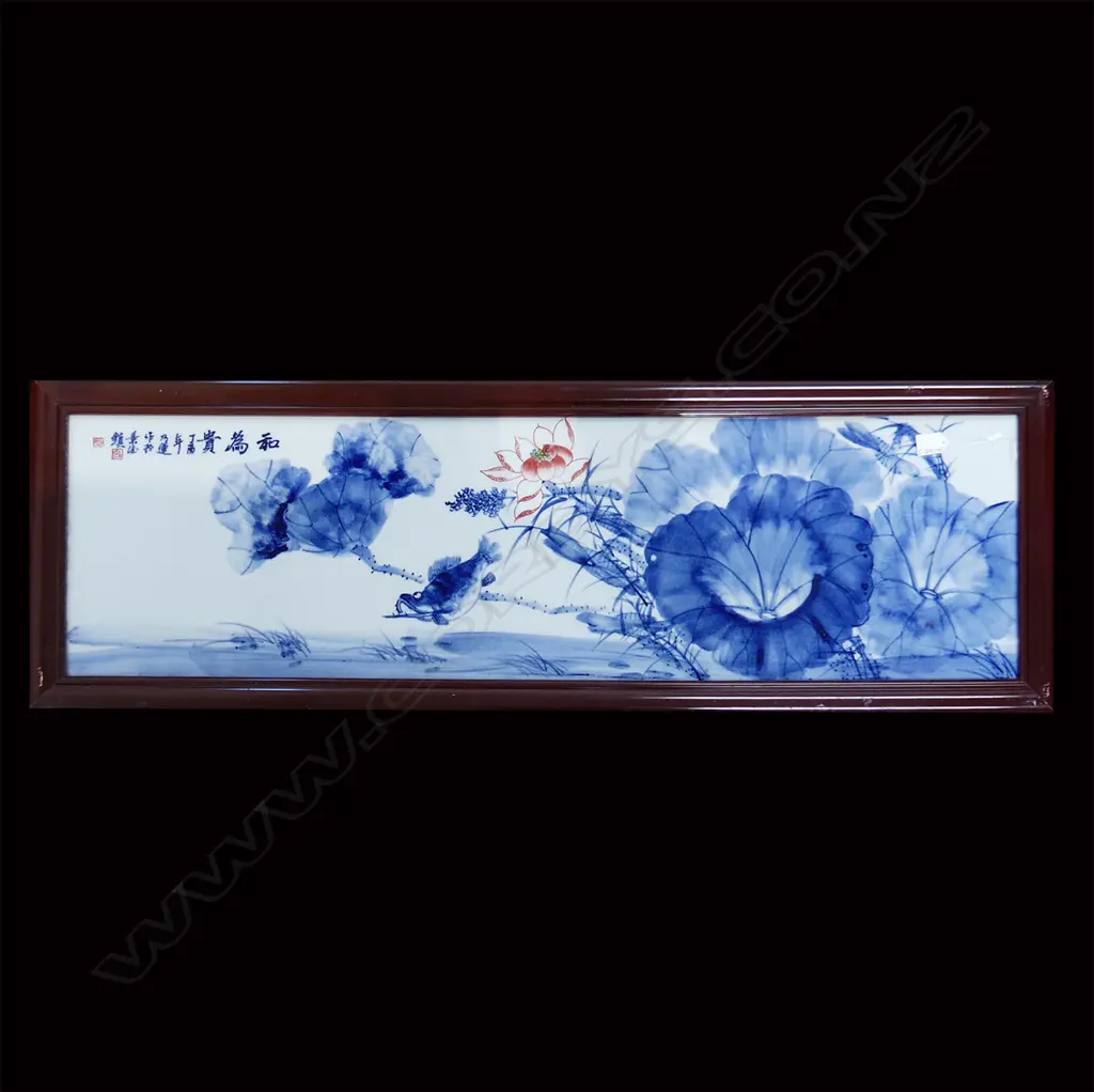 B/W STUDIO PORCELAIN TILE - UNDERWATER GARDEN 305x1115mm SIGNED Image 1++