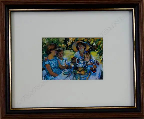 EVELYN PAGE (NZ 1899-1988), UNDER THE ASH TREE 1960, PRINT, 240mm x 290mm Image 1++