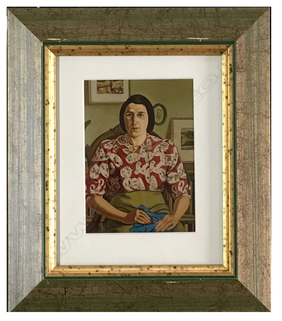 RITA ANGUS (NZ 1908-1970), BETTY CURNOW, PRINT, 360mm x 310mm Image 1++