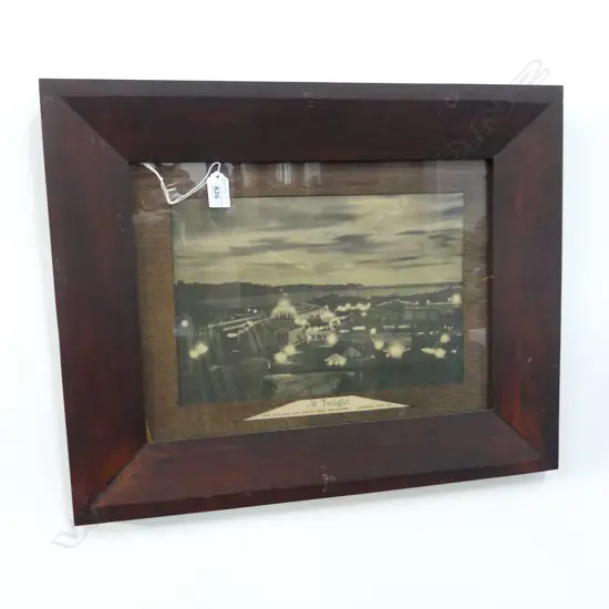 B/W PHOTO PRINT 'AT TWILIGHT' NZ & SOUTH SEAS EXHIBITION DUNEDIN 1925-26 220x320mm