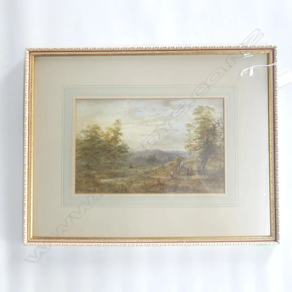 CARTER, E.F. (UK 19thC), Children at Farm Gate, Oil on board, signed, 160mm x 250mm Image 1++