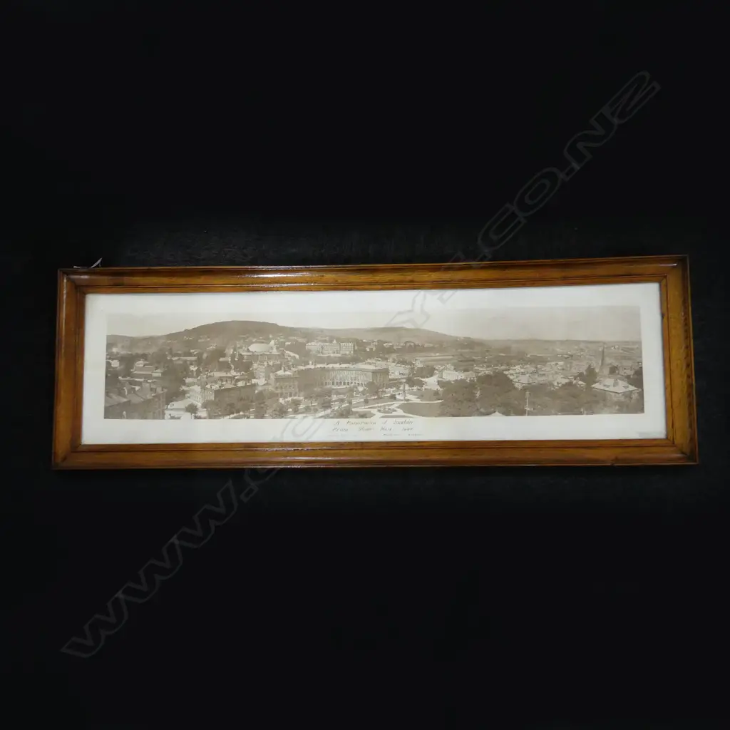 OAK FRAMED PANORAMA OF BUXTON  190 X 980MM Image 1++