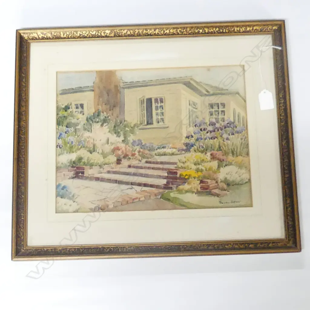PEGGY SPICER W/C OLD VILLA FLORAL GARDEN 260x340mm Image 1++
