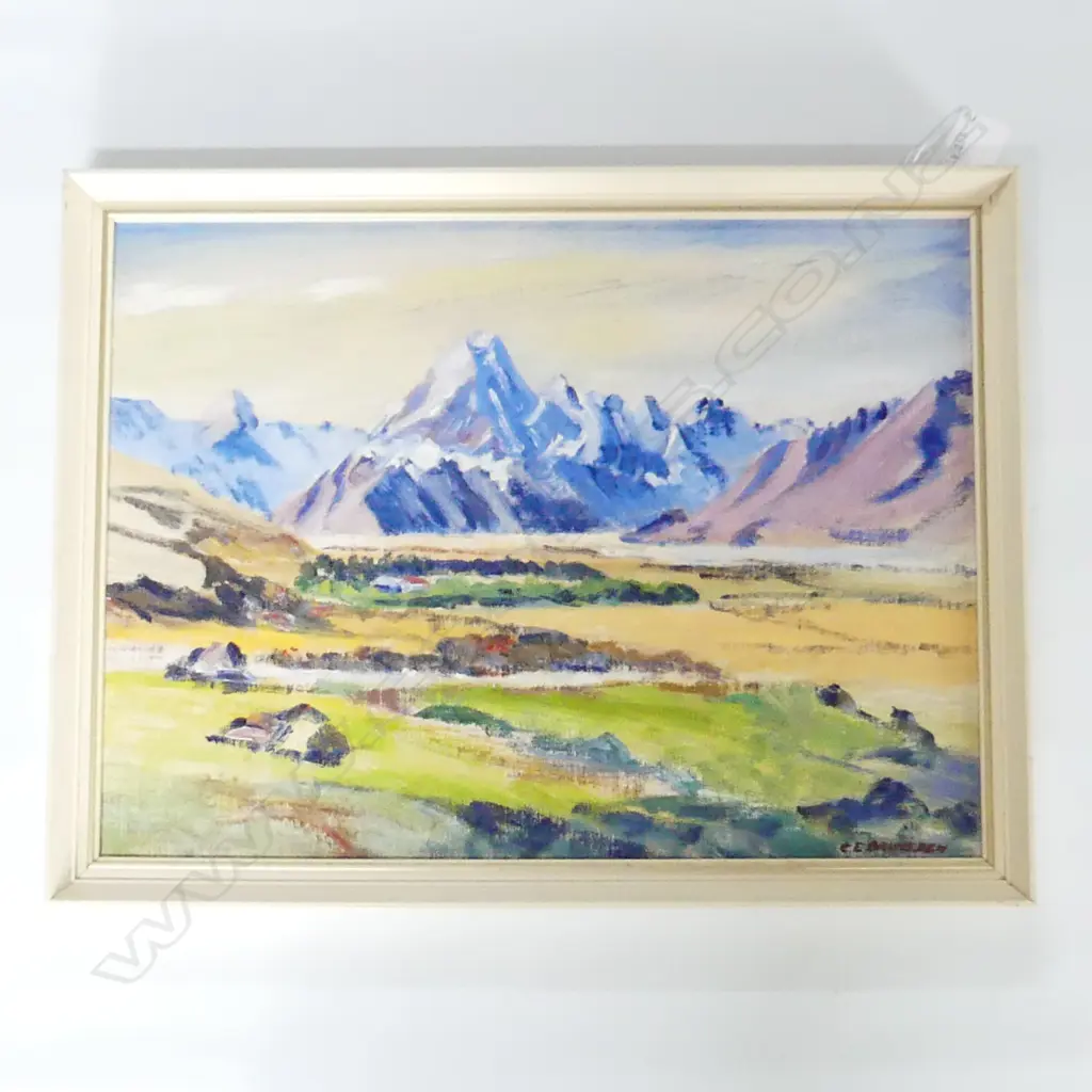C E BRUNSDEN, LANDSCAPE, OIL ON BOARD, SIGNED  395 X 290MM Image 1++