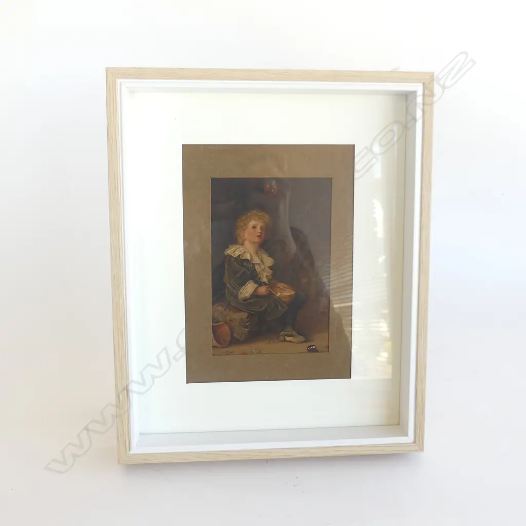 AN ORIGINAL PEARS PRINT 'BUBBLES' CONTEMPORARY FRAME. Small size 160 x 110mm Image 1++