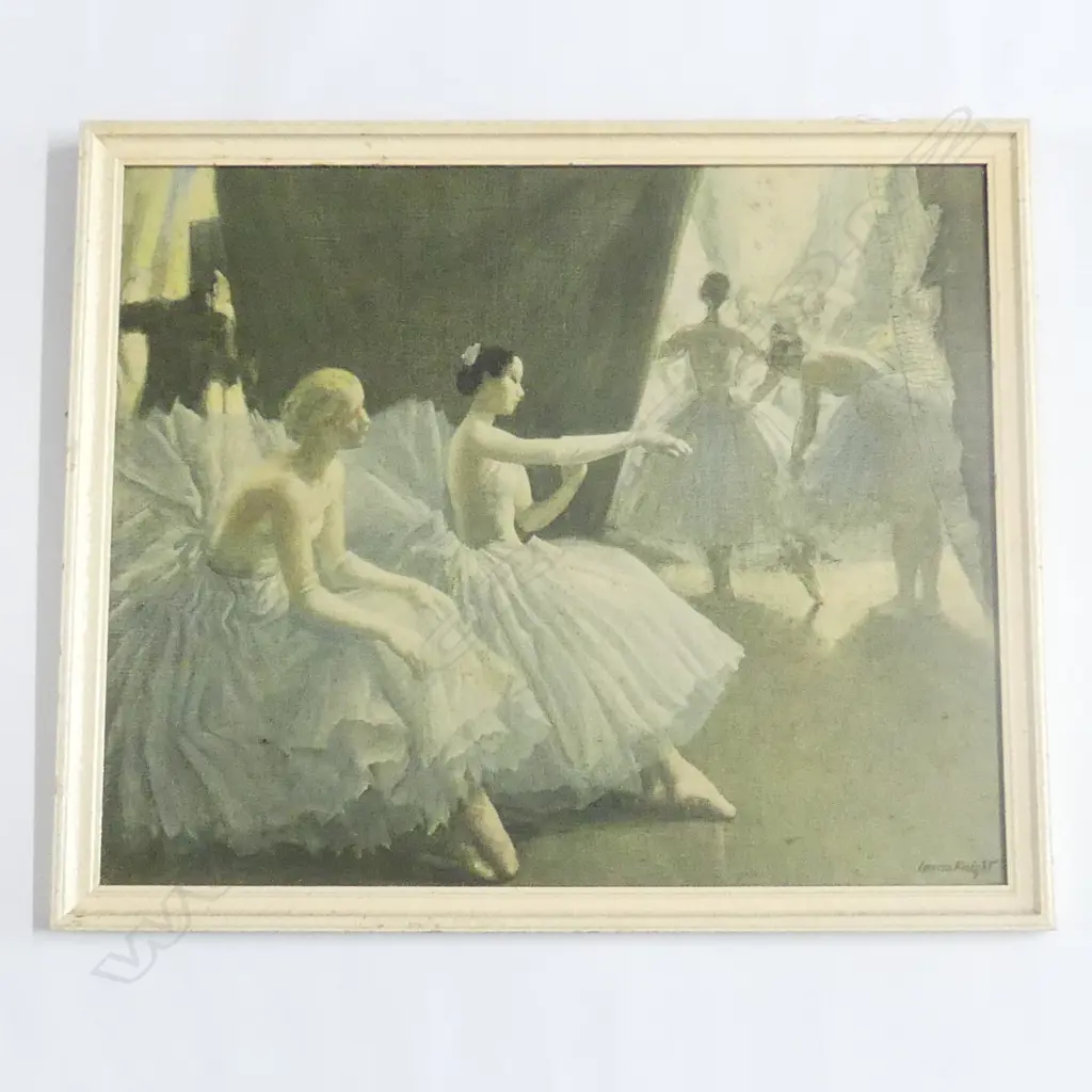RETRO FRAMED BALLET PRINT BY LAURA KNIGHT  520 X 430MM Image 1++