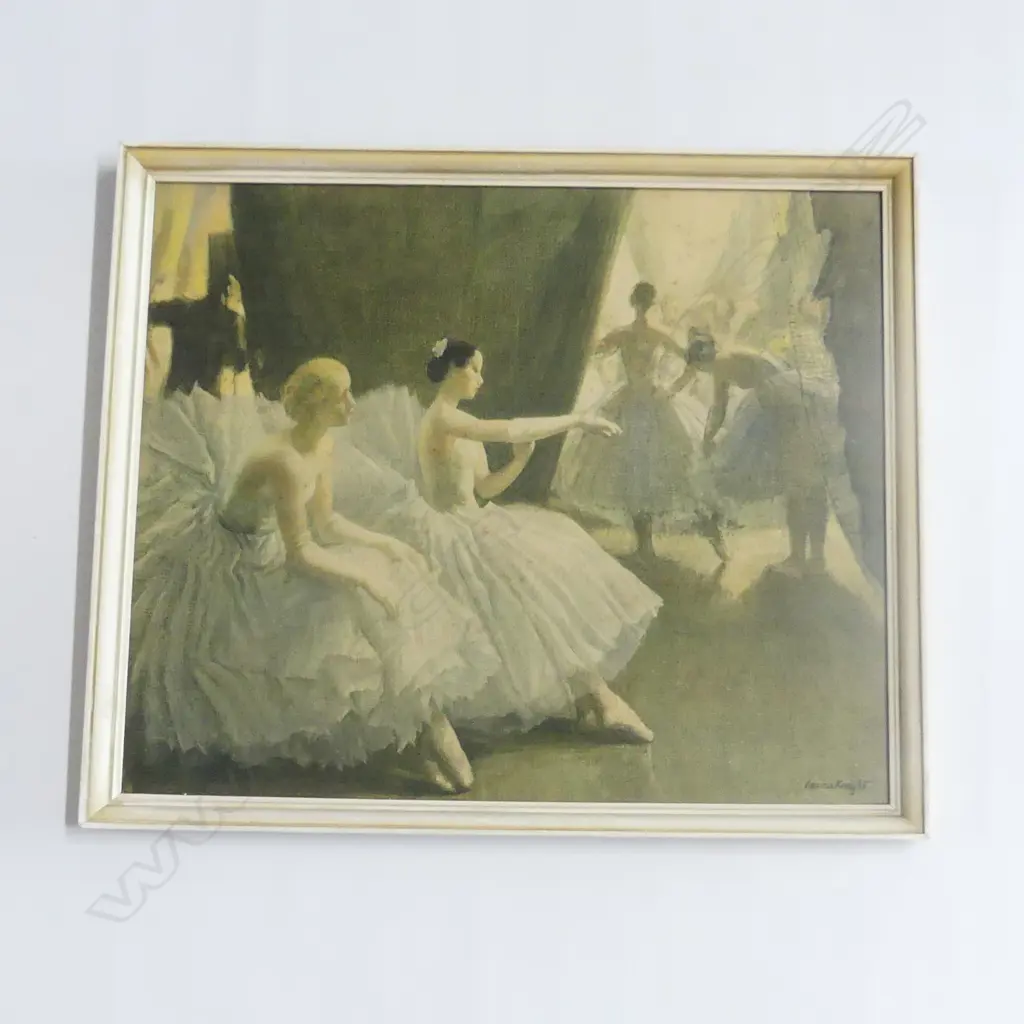 RETRO FRAMED BALLET PRINT BY LAURA KNIGHT  515 X 435MM Image 1++