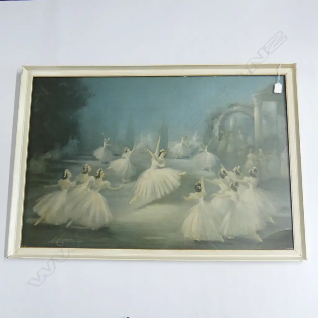 LG RETRO FRAMED CARLOTTA EDWARDS BALLET PRINT 600 X 900MM (GLASS A/F) Image 1++