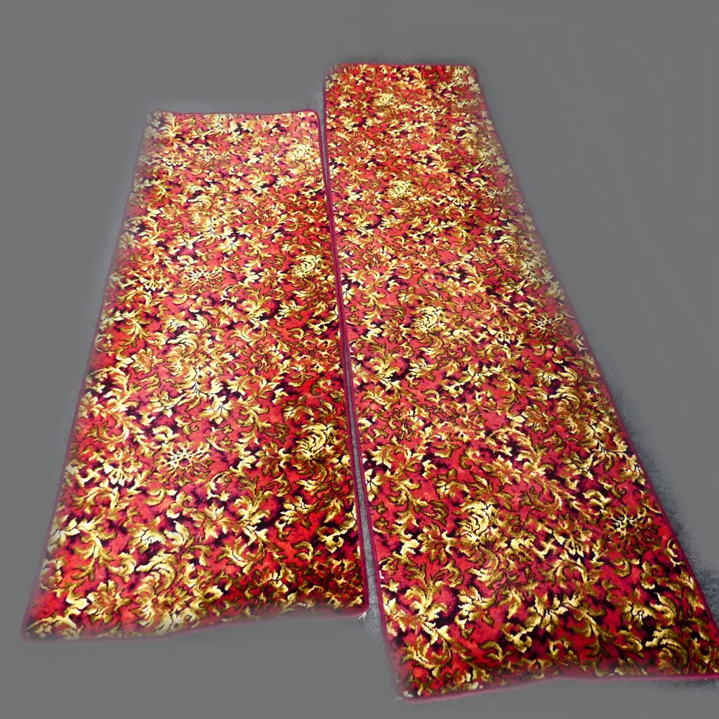 2 RETRO AXMINSTER HALL RUGS; 3600x930mm & 2800x920mm Image 1++