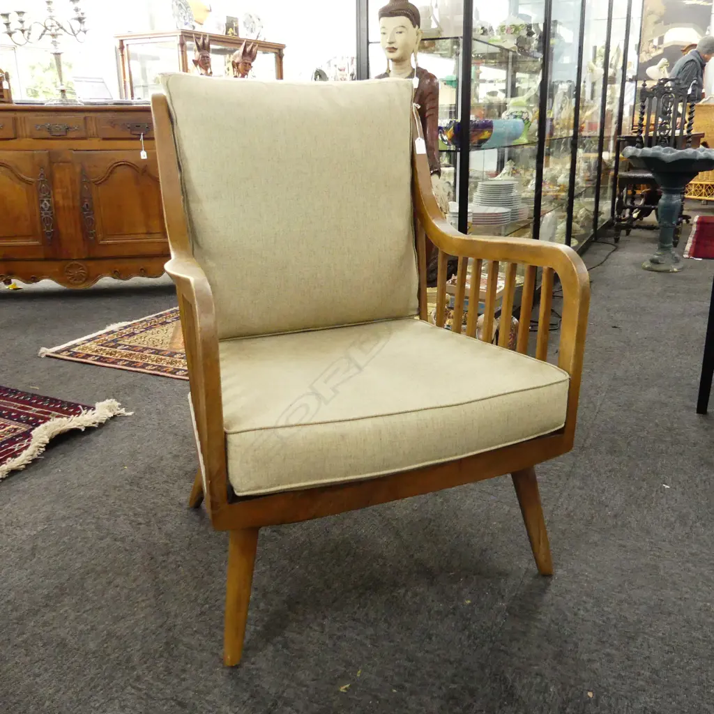 CONTEMPORARY ERCOL STYLE ARMCHAIR CHAIR Image 1++