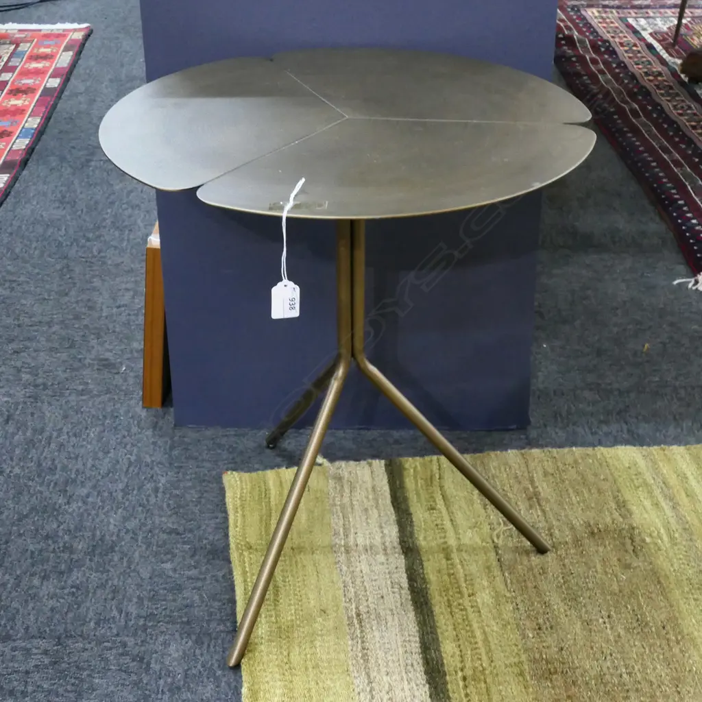 CONTEMPORARY BRONZED METAL SIDE TABLE 500mm dia / H.550mm Image 1++
