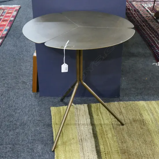 CONTEMPORARY BRONZED METAL SIDE TABLE 500mm dia / H.550mm