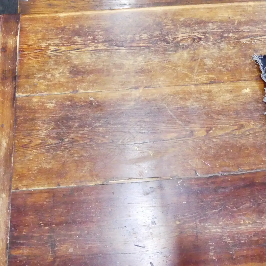 LONG OAK PLANK TOP TABLE w. 2 LONG BENCHES Image 1++