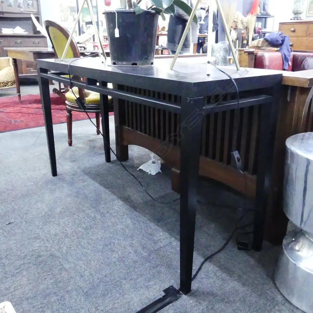 MODERN EBONISED CONSOLE TABLE 1350x450x750mm Image 1++