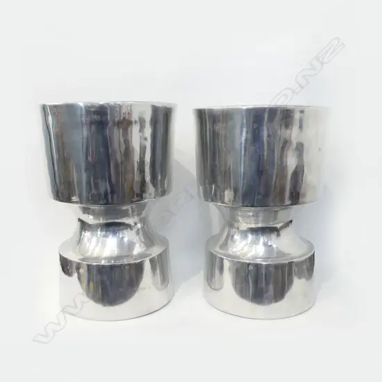 PR SILVER METAL LE FORGE 'KURT' DRUM TABLES / STOOLS H.550mm