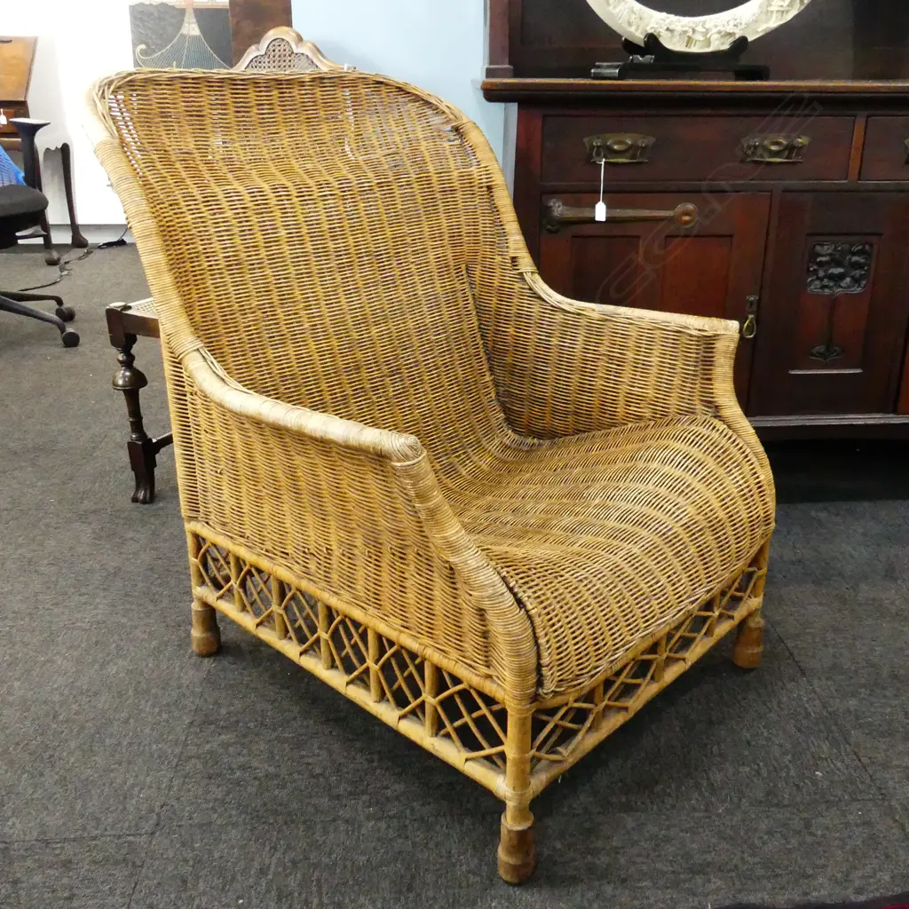 CANE CONSERVATORY CHAIR 750 x 750 x950mm Image 1++