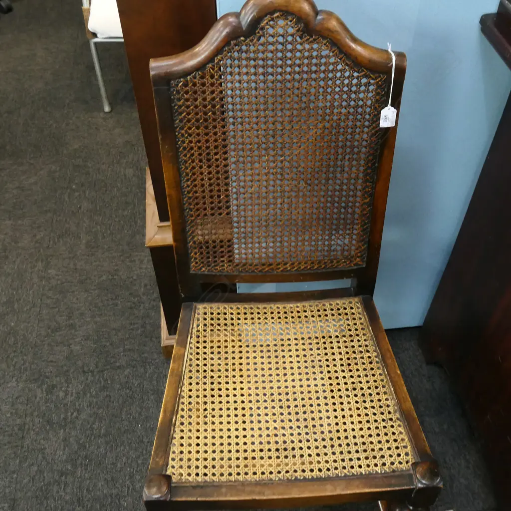 JACOBEAN STYLE CHAIR WOVEN CANE SEAT & BACK Image 1++