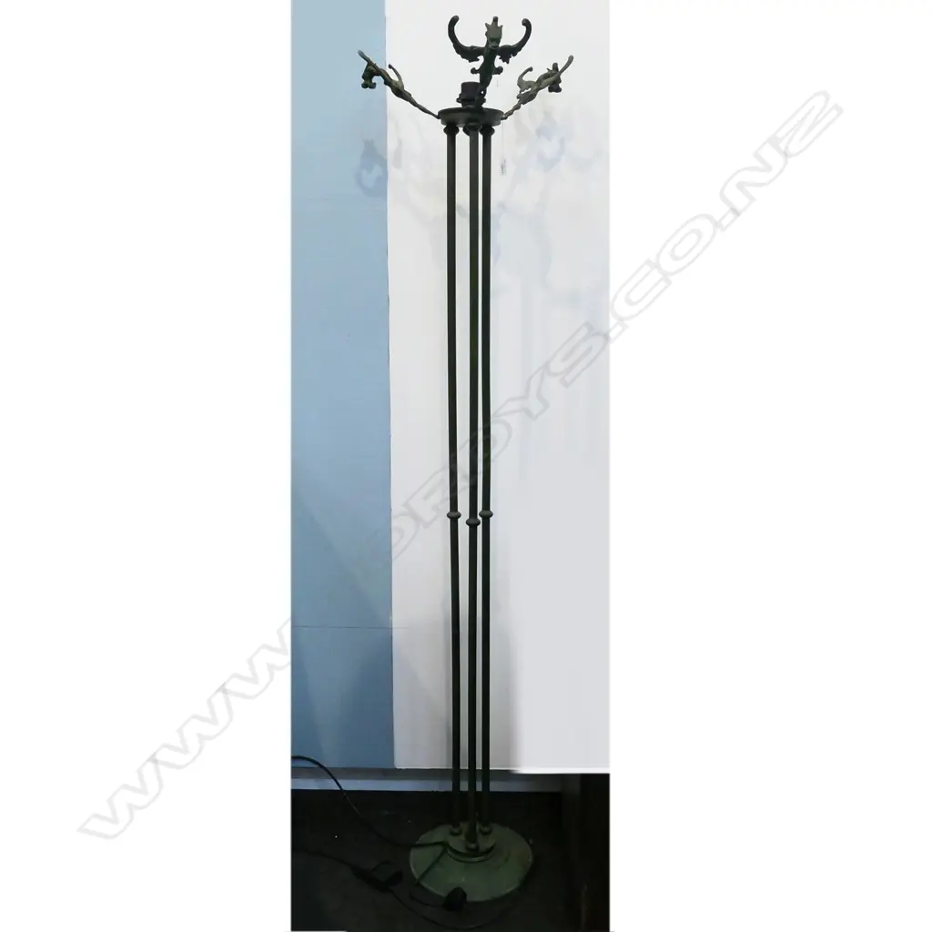 WROUGHT IRON MYTHICAL BEAST STANDARD LAMP H.1760mm  (no glass bowl shade) Image 1++