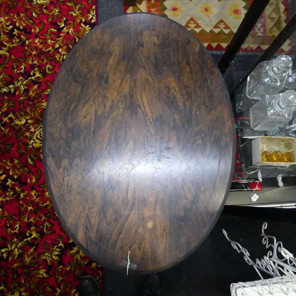 EARLY 20thC OVAL TABLE 910x660x700mm Image 1++