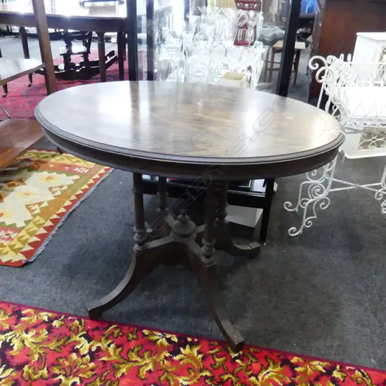 EARLY 20thC OVAL TABLE 910x660x700mm