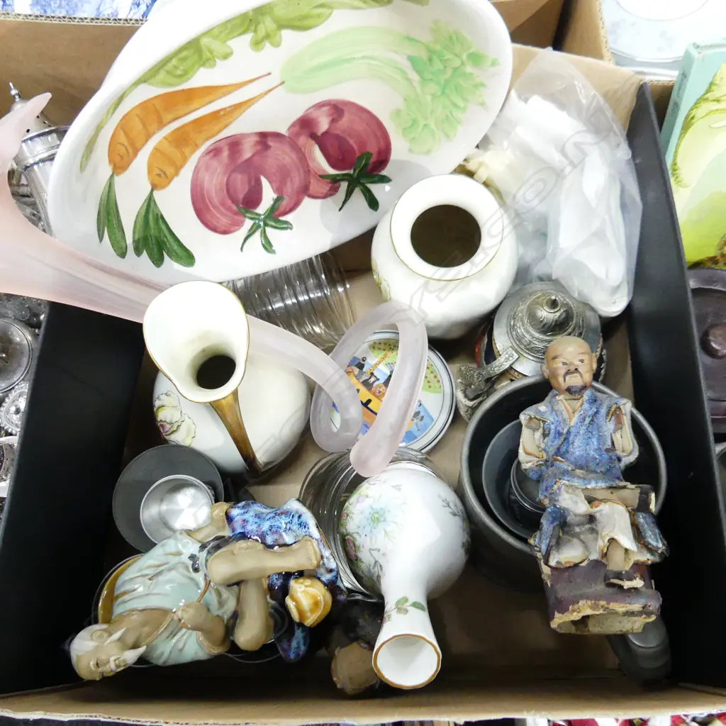 BOX LOT ASST; PEWTER, 3 MUD MEN ETC Image 1++