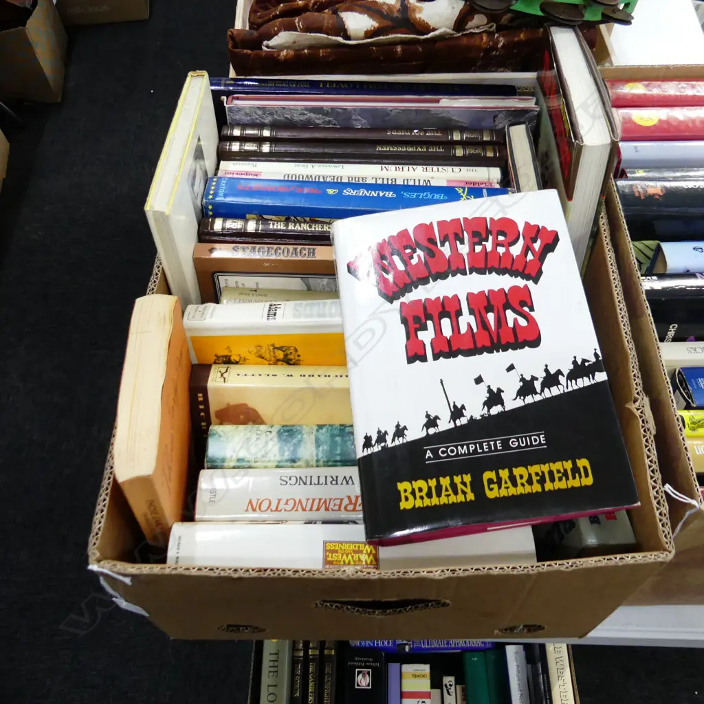 BOX LOT ASST. BOOKS; AMERICAN WILD WEST ETC Image 1++